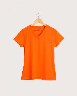 V-Neck Orange T-Shirt