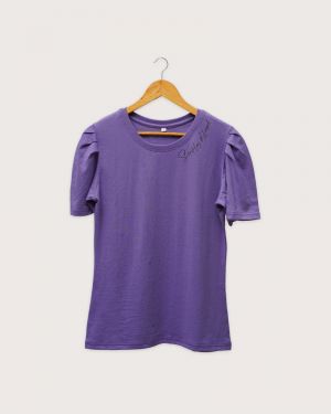 Dark Lavender Printed T-Shirt